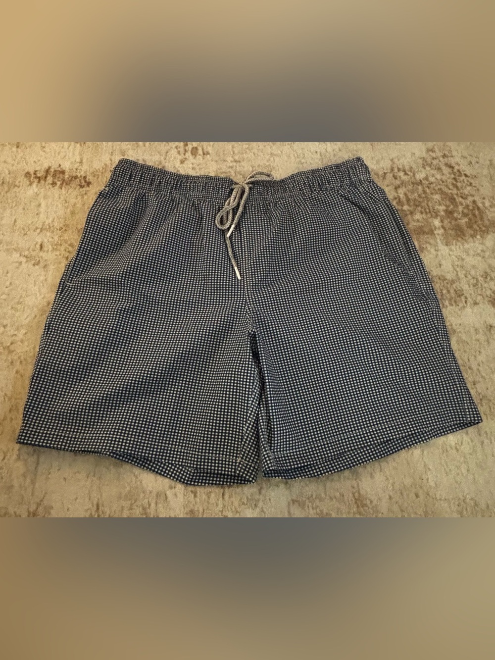 Rainforest Blue and White Check Swim Trunks size XL